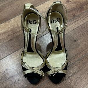 D&G SATIN SANDALS HEELS 38